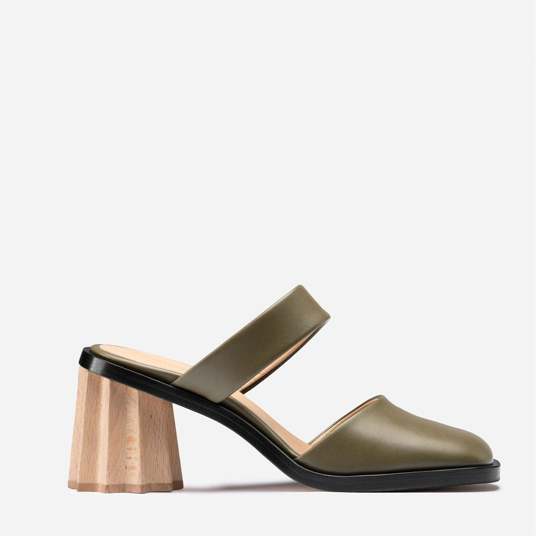 Pleated Heel Mule